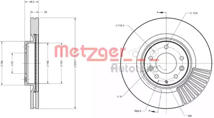 Тормозной диск METZGER 6110737