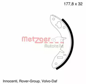 Комлект тормозных накладок METZGER MG 003