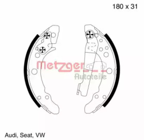 Комлект тормозных накладок METZGER MG 343