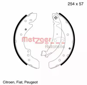 Комлект тормозных накладок METZGER MG 619