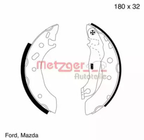 Комлект тормозных накладок METZGER MG 642