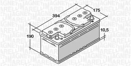 Аккумулятор MAGNETI MARELLI 068110095010