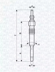 Свеча накаливания MAGNETI MARELLI 062900006304