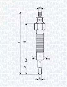 Свеча накаливания MAGNETI MARELLI 062900037304