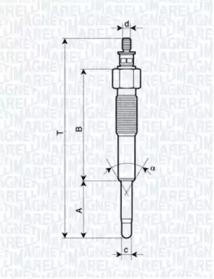 Свеча накаливания MAGNETI MARELLI 062900041304