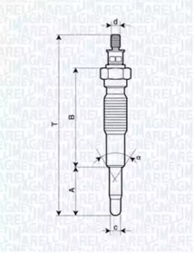 Свеча накаливания MAGNETI MARELLI 062900077304