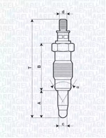 Свеча накаливания MAGNETI MARELLI 062900008304