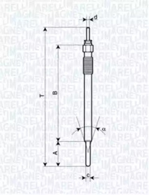Свеча накаливания MAGNETI MARELLI 062900091304
