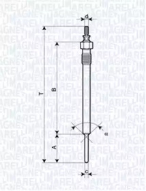 Свеча накаливания MAGNETI MARELLI 062900066304