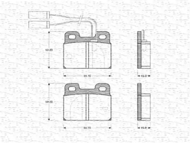 Комплект тормозных колодок MAGNETI MARELLI 363702160155
