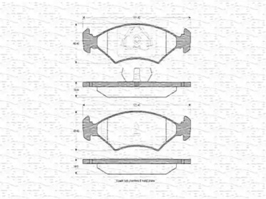 Комплект тормозных колодок MAGNETI MARELLI 363702160334