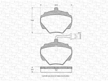 Комплект тормозных колодок MAGNETI MARELLI 363702161000