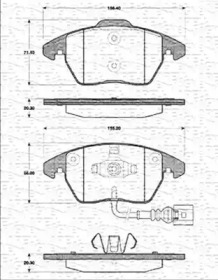 Комплект тормозных колодок MAGNETI MARELLI 363702161171