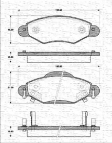 Комплект тормозных колодок MAGNETI MARELLI 363702161248