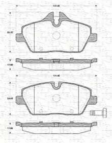 Комплект тормозных колодок MAGNETI MARELLI 363702161426