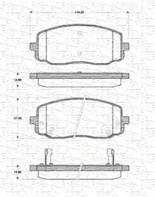 Комплект тормозных колодок MAGNETI MARELLI 363702161430