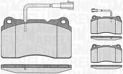 Комплект тормозных колодок MAGNETI MARELLI 363916060113