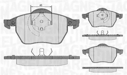 Комплект тормозных колодок MAGNETI MARELLI 363916060137