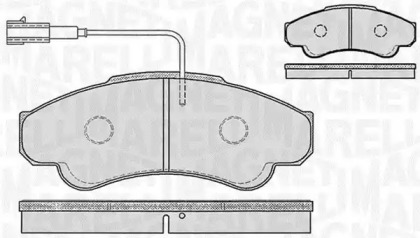 Комплект тормозных колодок MAGNETI MARELLI 363916060187