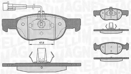 Комплект тормозных колодок MAGNETI MARELLI 363916060222