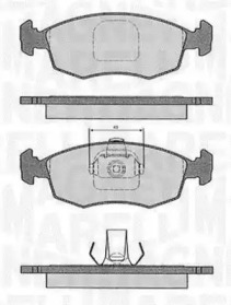 Комплект тормозных колодок MAGNETI MARELLI 363916060233