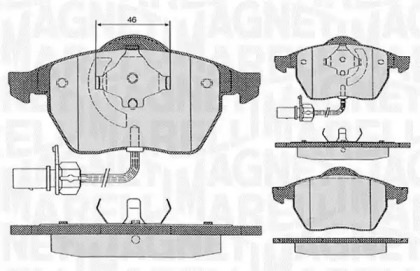 Комплект тормозных колодок MAGNETI MARELLI 363916060261