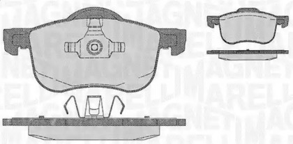 Комплект тормозных колодок MAGNETI MARELLI 363916060422