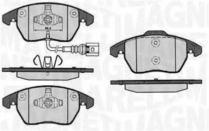 Комплект тормозных колодок MAGNETI MARELLI 363916060657