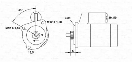 Стартер MAGNETI MARELLI 943241016010