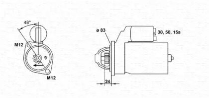 Стартер MAGNETI MARELLI 943251301010