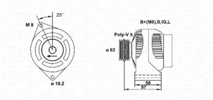 Генератор MAGNETI MARELLI 943346075010