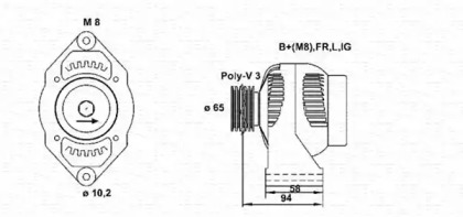 Генератор MAGNETI MARELLI 943346103010