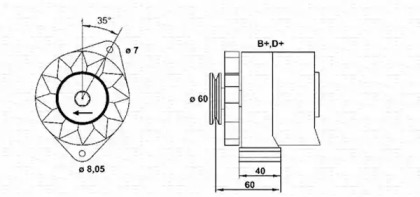 Генератор MAGNETI MARELLI 943356116010