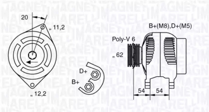 Генератор MAGNETI MARELLI 063321802010