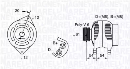 Генератор MAGNETI MARELLI 063321833010