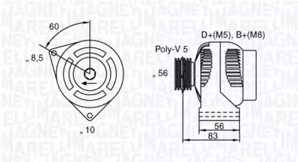 Генератор MAGNETI MARELLI 063341740010