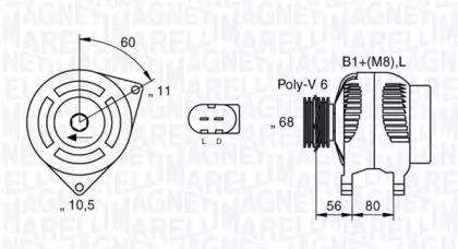 Генератор MAGNETI MARELLI 063533200010