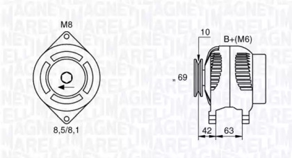 Генератор MAGNETI MARELLI 063532620010