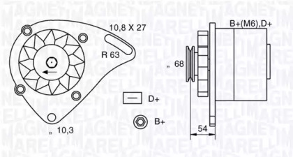 Генератор MAGNETI MARELLI 063321165010