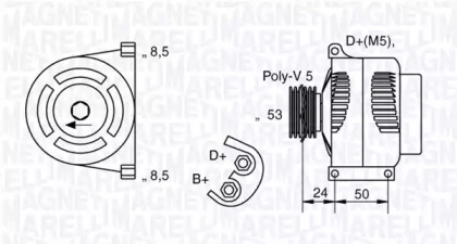 Генератор MAGNETI MARELLI 063377009010