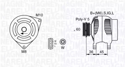 Генератор MAGNETI MARELLI 063377433010