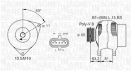 Генератор MAGNETI MARELLI 063731699010