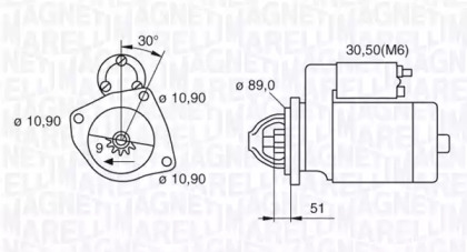 Стартер MAGNETI MARELLI 063522310030