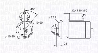 Стартер MAGNETI MARELLI 063522310180