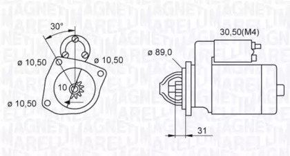 Стартер MAGNETI MARELLI 063522310290