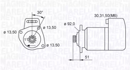 Стартер MAGNETI MARELLI 063524160110