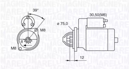 Стартер MAGNETI MARELLI 063522607010