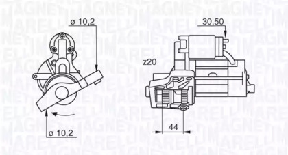 Стартер MAGNETI MARELLI 063522627010