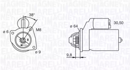 Стартер MAGNETI MARELLI 063101018010