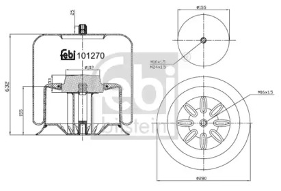 Баллон пневматической рессоры FEBI BILSTEIN 101270